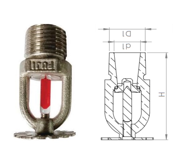 Đầu phun nước chữa cháy Sprinkler hướng xuống FUJI FJVL-2001